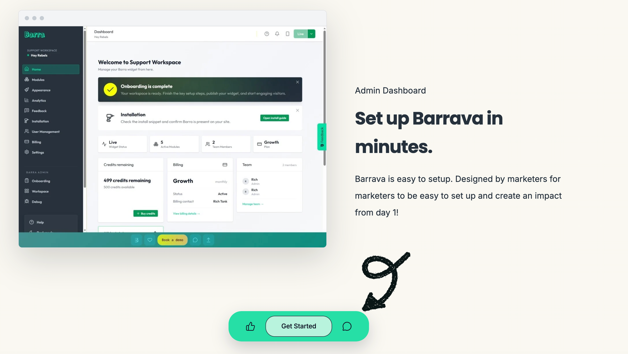 Barrava toolbar